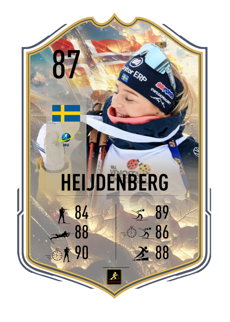 Anna Karin Heijdenberg - Martell 2025 European Championships Star - Sprint European Champion - Biathlon Cards